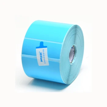 1 рулон синей термоэтикетки, 30-100 мм, цена в супермаркете, Пустая этикетка со штрих-кодом, прямая печать, водонепроницаемые расходные материалы для печати