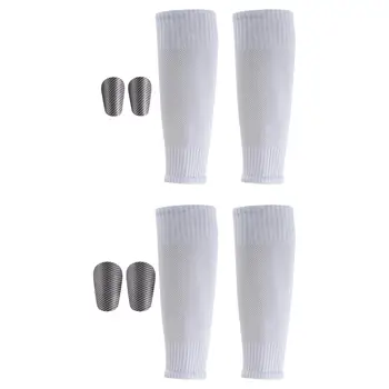 2 шт. миниатюрные щитки для голени с носками футбольное снаряжение для спорта взрослых и детей