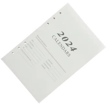 2024 Английский планировщик Заправки 2023 Календарные вставки A5 Ежемесячный планировщик Сменная бумага