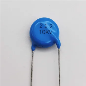 20ШТ Высокочастотный синий керамический конденсатор с чипом 10 КВ 222K2200pF высоковольтный источник питания керамический диэлектрический конденсатор