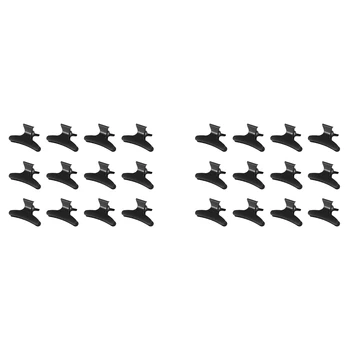 24 Черные Парикмахерские Машинки для стрижки Волос Бабочка Коготь Салонная Секция Зажимы Заколки