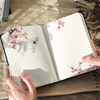 32K Портативный блокнот творческих цветов с внутренней страницей, дневник, книги, еженедельный ежедневник, художественное пособие в стиле ретро для студентов, 224 страницы
