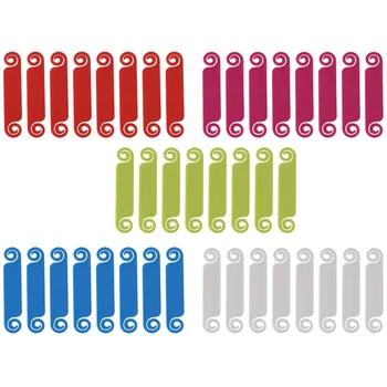 40шт кабельных этикеток Бирки для маркировки проводов Разноцветные этикетки для управления кабелем Зажимной шнур Идентификационная маркировка кабеля