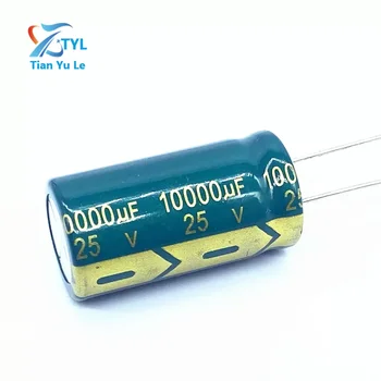 5 шт./лот Низкочастотный алюминиевый электролитический конденсатор 25 В 10000 мкФ, размер 18*35 10000 МКФ, 25 В 20%