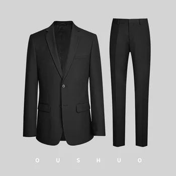6590- костюм весенний новый деловой профессиональный мужской пиджак повседневная корейская версия костюма