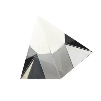 80 мм Прозрачное хрустальное стекло Пирамидальная Призма Статуэтка для домашнего декора Пресс-папье