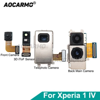 Aocarmo Для Sony Xperia 1 IV XQ-CT72 Фронтальный Задний Сверхширокий Основной Телеобъективный Зум Модуль камеры 3D iToF Гибкий Кабель Датчика