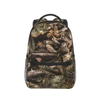 Back To School Woods Kawaii Cool Backpack Школьный рюкзак для мальчиков и девочек с камуфляжем из настоящего дерева