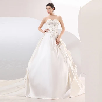 Beauty-Emily Элегантное свадебное платье для новобрачных без бретелек, расшитое бриллиантами, свадебное платье для выпускного вечера, платье принцессы невесты, новинка 2022 года