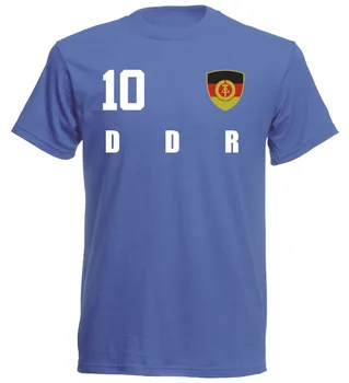 Ddr Deutschland 2019 Футболка Kinder Blau Trikot Fubball Nr All 10 Sporter Footballer Soccer 2019 Новая Модная Мужская Дизайнерская футболка