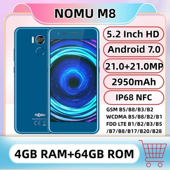 NOMU M8 4G LTE Прочный Смартфон 4 ГБ ОЗУ 64 ГБ ПЗУ 5,2 