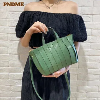 PNDME organizer дизайнерская роскошная женская сумка из натуральной кожи, повседневная женская сумка через плечо ручной работы из натуральной воловьей кожи
