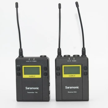 Saramonic UwMic9 (RX9 + TX9) Широковещательное Интервью UHF Беспроводная Петличная Микрофонная Система для Цифровой Зеркальной Видеокамеры Видеокамера