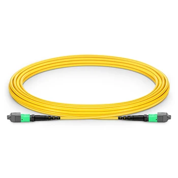 Адаптация одномодового магистрального кабеля MTP®-12 (Female) к MTP®-12 (Female) OS2 Elite, 12 волокон, Тип A, Нагнетание (OFNP), желтый