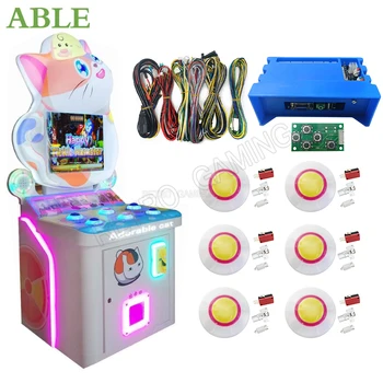 Аркадный Автомат для раздачи билетов Kid DIY Kit Whack-A-Mole Детский Игровой автомат Комплект Деталей Для Игры С Мышью и Монетами