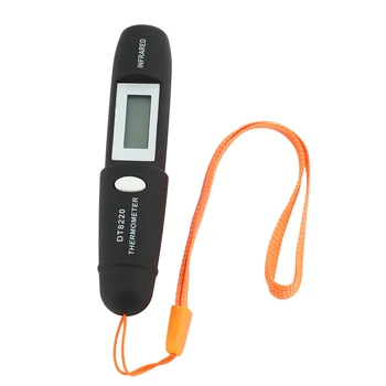 Бесконтактный мини-инфракрасный термометр для измерения температуры с цифровым ЖК-дисплеем Инфракрасный термометр Ручка DT8220 Черный