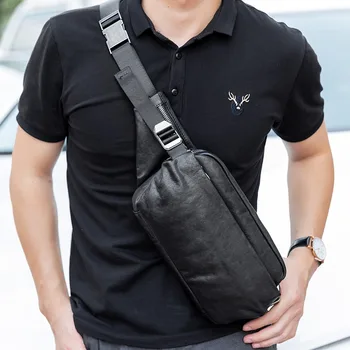 Брендовая нагрудная сумка SENOFAN, повседневные мягкие сумки-мессенджеры через плечо для мужчин, уличные поясные сумки из натуральной воловьей кожи, мужская мода