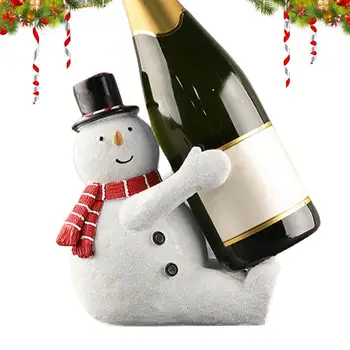 Винные стеллажи, Статуэтки снеговиков, Рождественская статуя, скульптура, держатель для бутылок, винная полка, витрина, бар, кладовая в подвале, смола