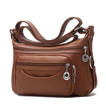 Женская сумка Оптом, сумка через плечо из мягкой кожи, 2023, Новая сумка для матери среднего возраста, модная женская сумка через плечо для отдыха