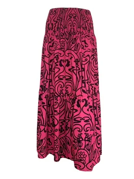 Женская юбка миди в клетку с принтом в стиле бохо-шик, Высокая талия, длина до колен, облегающая эластичная юбка-трапеция Y2K Vibes