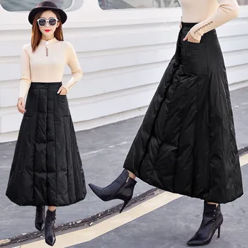 Женские черные юбки, женская сексуальная теплая стильная юбка для холода, длинная юбка с запахом, женские длинные юбки 2023 Осень