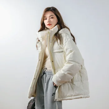 Зимнее женское пальто Pinghu Bread от Siyu 2023, Съемный Новый Короткий пуховик, Утолщенное пальто