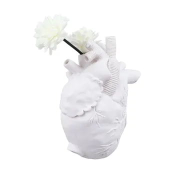 Креативные вазы в форме сердца, орнамент, вазы для цветов в форме сердца, скульптура, настольное украшение для дома.