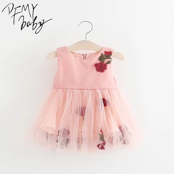 Летнее платье для маленьких девочек 12-24 м с цветочным принтом, детские платья для девочек, одежда для вечеринок, платья принцессы-пачки, детская одежда для девочек 2022 г.
