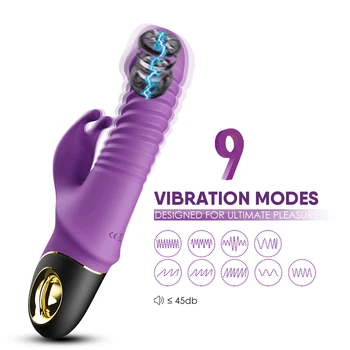 Мощный вибратор Xbonp Rabbit, Выдвижной фаллоимитатор, Стимулятор клитора, Точка G, Мастурбатор, Массажер, вибратор для влагалища, женская секс-игрушка