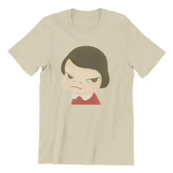 Мужская футболка с рисунком девушки Еситомо Нара, одежда из 100% хлопка, забавная футболка с коротким рукавом и круглым воротом, футболка для взрослых