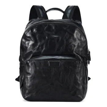 Мужской рюкзак из натуральной кожи, 15,6-дюймовый рюкзак для ноутбука, деловой рюкзак для колледжа, школьный рюкзак, повседневный рюкзак 