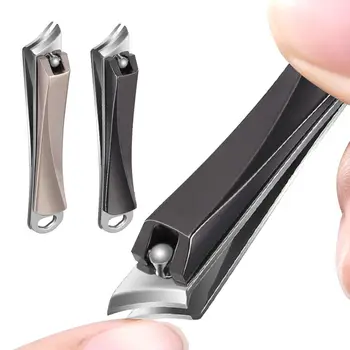 Наклонные кусачки для ногтей с защитой от брызг, Профессиональная длинная ручка, большой размер, Педикюр, Маникюрный инструмент для ногтей из нержавеющей стали, бытовой