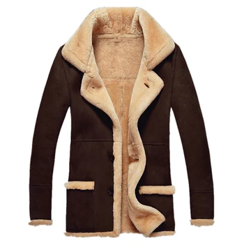Новая мужская осенне-зимняя куртка из искусственного меха с флисовой подкладкой, массивное зимнее пальто, парка, верхняя одежда, повседневные мужские парки