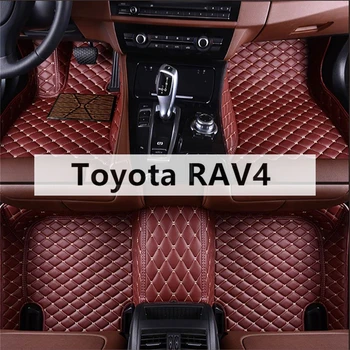 Новые автомобильные коврики Fahion на заказ для Toyota RAV4 2009-2023 годов, Аксессуары для ног, Авто Сплошной цвет, Бриллиант