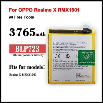  Новый сменный аккумулятор BLP723 емкостью 3765 мАч для аккумулятора мобильного телефона OPPO Realme X RMX1901 + инструменты