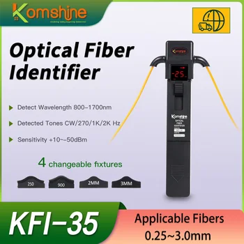 Оптический детектор KomShine KFI-35 с идентификатором оптоволокна в реальном времени, применимый для голого оптоволокна 0.25/0.9/2.0/3.0 Кабель