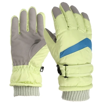 Перчатки с полными пальцами, детские утолщенные теплые спортивные варежки для активного отдыха QX2D