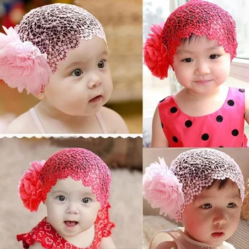 Повязка на голову для новорожденных девочек, Аксессуары для девочек с цветочным узором для малышей