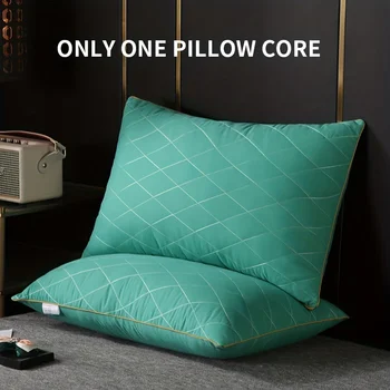 Подушка для шеи Помогает уснуть, защищая шейный отдел позвоночника, мягкая однотонная подушка гостиничного класса класса люкс для спальни, гостевой комнаты