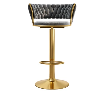 Подъемный и вращающийся барный стул бытовой светильник, роскошный современный минималистичный подлокотник, высокий табурет для кассира