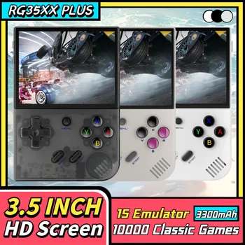 Портативная игровая консоль RG35XX Plus 10000 Игр, 15 эмуляторов, детская портативная игровая приставка, детский мини-игровой автомат в стиле ретро
