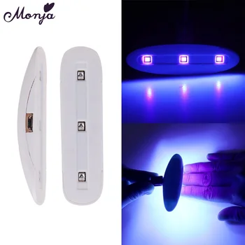 Портативная лампа Monja 3W, мини-USB-сушилка для ногтей для отверждения УФ-гель-лака, Овальный светодиодный электрический маникюрный станок для дизайна своими руками