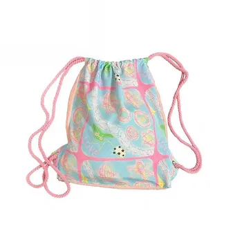 Портативный спортивный рюкзак Kawaii для активного отдыха Harajuku Y2k, милые сумки на шнурках с мультяшным принтом, женская и женская уличная одежда