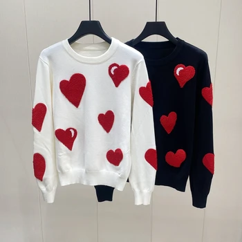 Пуловер с вышивкой, Женский трикотаж с длинными рукавами, Свитер Sweet Girls Love