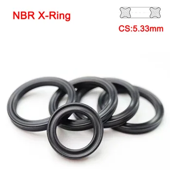 Резиновая уплотнительная прокладка NBR X Ring Толщиной CS 5.33 мм с четырьмя уплотнительными кольцами предотвращает утечку AS 568 Со скидкой