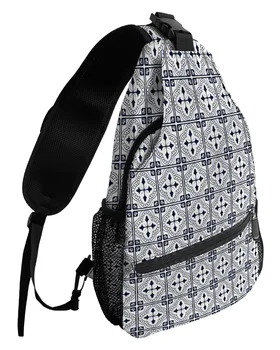 Ретро Абстрактная линия, Круги, Линия, Квадратные нагрудные сумки для женщин, мужчин, водонепроницаемые сумки-мессенджеры, спортивная сумка через плечо