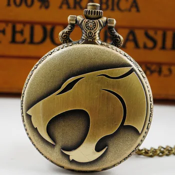 Ретро леопардовые кварцевые часы-ожерелье Для мужчин и женщин Уникальные подарки Карманные подвесные часы для фанатов косплея