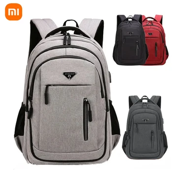 Рюкзаки Xiaomi Мужские 18-дюймовые Большой емкости для путешествий, рюкзак для багажа, деловая сумка для ноутбука, повседневные компьютерные сумки на молнии с USB
