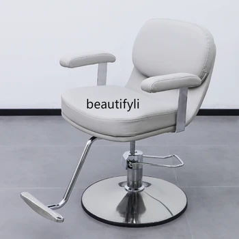 Салонное кресло, парикмахерское кресло для парикмахерской, кресло для стрижки волос, подъемное вращающееся парикмахерское кресло, кресло для стрижки волос