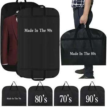 Сумки для одежды из черной нетканой ткани, водонепроницаемый пылезащитный чехол, вешалка для одежды, сумки для организации банкета, сумочка для одежды